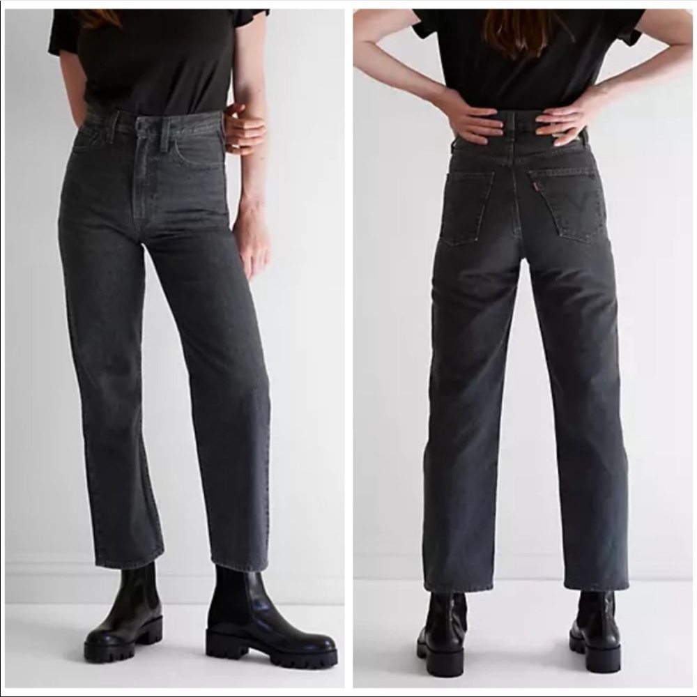 Levi’s Ribcage Straight Jeans Washed Black